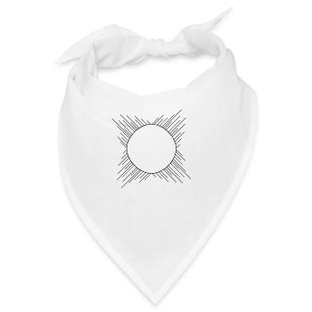 kreis rahmen ring streifen linien rund umrandung c - Bandana - Weiß - Vorne