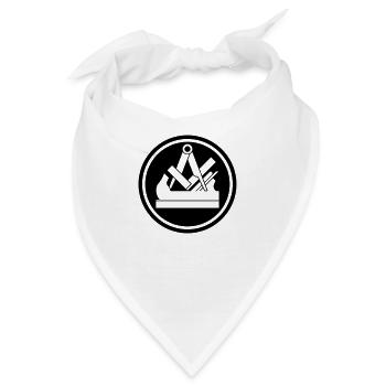 Zunftzeichen Tischler - Bandana - Weiß - Vorne