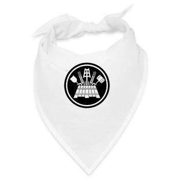 Zunftzeichen der Bierbrauer, negativ - Bandana - Weiß - Vorne