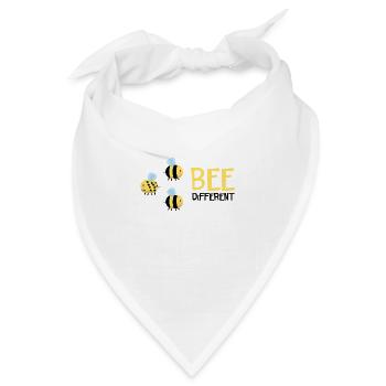 Bee Be Different Geschenk - Bandana - Weiß - Vorne