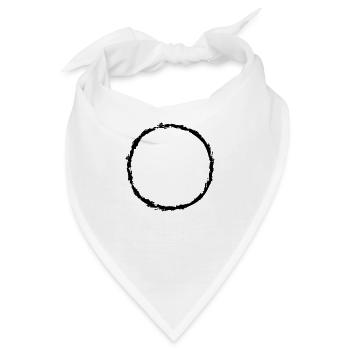duenner ring risse rund kreis rund streifen linie - Bandana - Weiß - Vorne