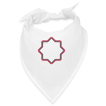 roter stern umrandung rahmen text feld schreiben n - Bandana - Weiß - Vorne