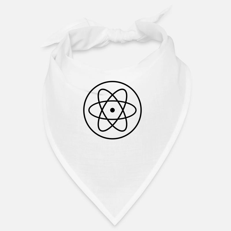 atom symbol researcher science laboratory circle logo Bandana