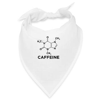 Kaffee Chemie Formel Caffeine Geschenk - Bandana - Weiß - Vorne