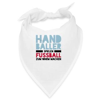 Handballer spielen Fussball zum Warm machen - Bandana - Weiß - Vorne