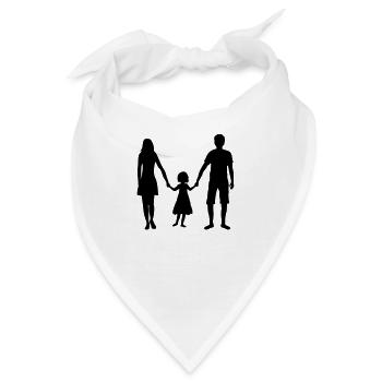 kleine familie mutter mama mom muttertag vater pap - Bandana - Weiß - Vorne