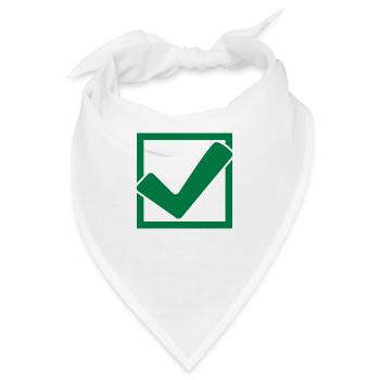 Viereckiges Haken Logo - Bandana - Weiß - Vorne