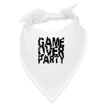 Game Over Party Abdruck Design - Bandana - Weiß - Vorne