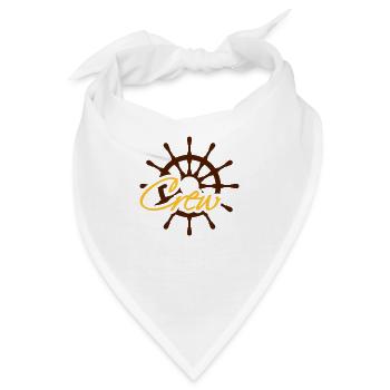 Crew Steuerrad Rang Logo - Bandana - Weiß - Vorne