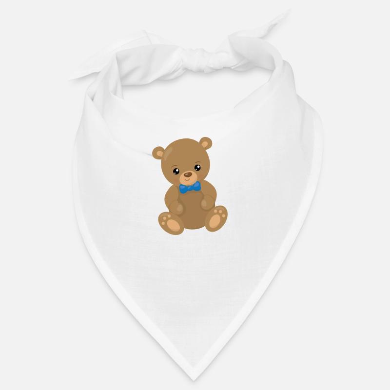 teddy bear - Bandana - white
