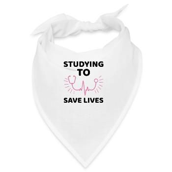 Student Uni Medizin Spruch Geschenk - Bandana - Weiß - Vorne