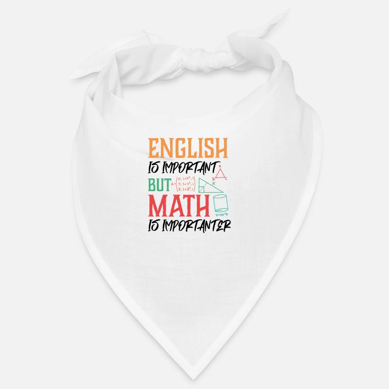 École math math, dire, cadeau - Bandana - blanc