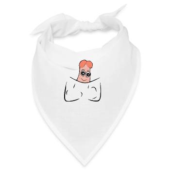Pocket Penis in der Tasche - Bandana - Weiß - Vorne