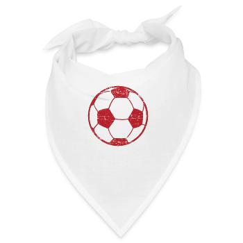 Fussball Ball Geschenk - Bandana - Weiß - Vorne