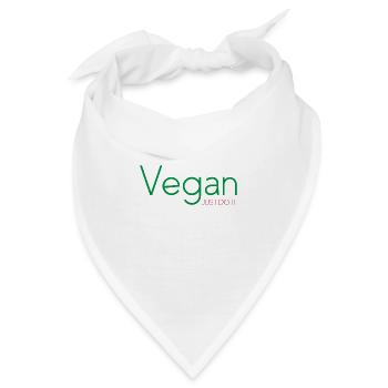 Vegan Fleischfrei Spruch Veganer Geschenk - Bandana - Weiß - Vorne