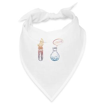 Chemie Kolben Reaktion Labor Spruch Geschenk - Bandana - Weiß - Vorne