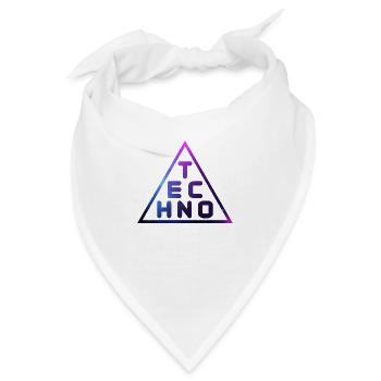 Techno Music Musik DJ Geschenk - Bandana - Weiß - Vorne