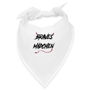 Braves Maedchen teuflisch Spruch Geschenk - Bandana - Weiß - Vorne