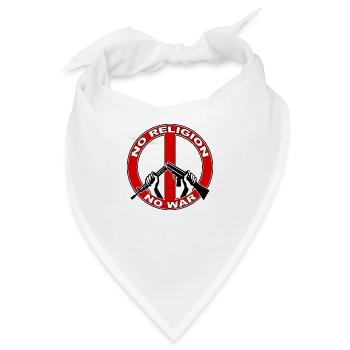 No religion no war - Bandana - Weiß - Vorne