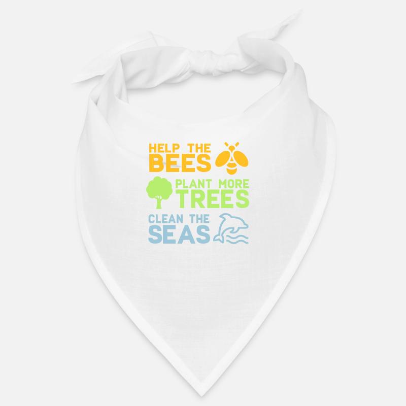 Aidez les abeilles à planter plus d'arbres | Forêt arbres nature - Bandana - blanc