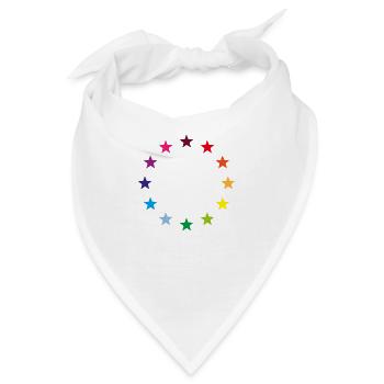 Europa Sterne Brexit LGBT Geschenk Regenbogen Gay - Bandana - Weiß - Vorne