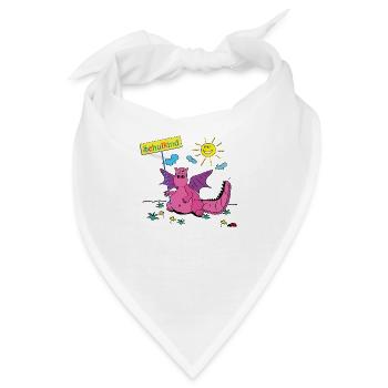 Kleiner Drache ist jetzt ein Schulkind - Bandana - Weiß - Vorne