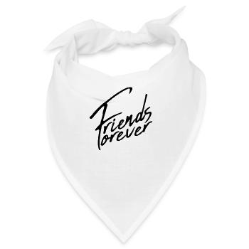 friends forever beste freunde geschrieben cool log - Bandana - Weiß - Vorne