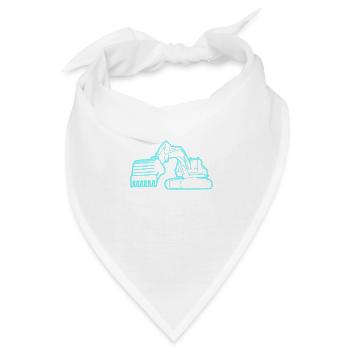 Blauer NEON - Bandana - Weiß - Vorne