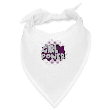Girl Power Mädchenpower - Bandana - Weiß - Vorne