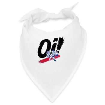 Oi! – Dancing Skinhead (black) - Bandana - Weiß - Vorne