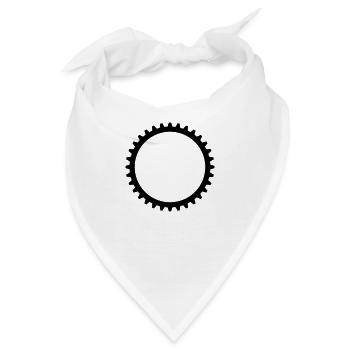 mechanisch zahnrad mechanisch rund zacken uhrwerk - Bandana - Weiß - Vorne