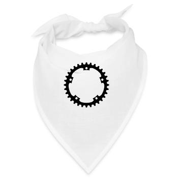 fahrrad mechanisch zahnrad mechanisch rund zacken - Bandana - Weiß - Vorne