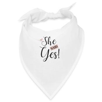 She said Yes! - Bandana - Weiß - Vorne