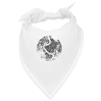 Rom Stadtplan Kreis - Bandana - Weiß - Vorne