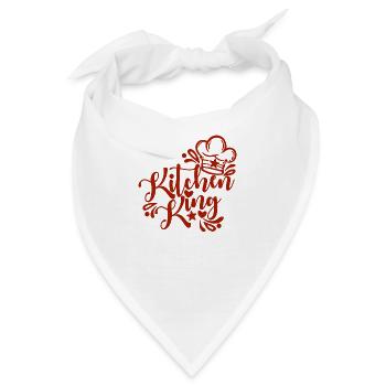 Kitchen King rot - Bandana - Weiß - Vorne