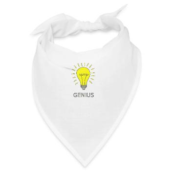 Glühbirne Genius - Bandana - Weiß - Vorne