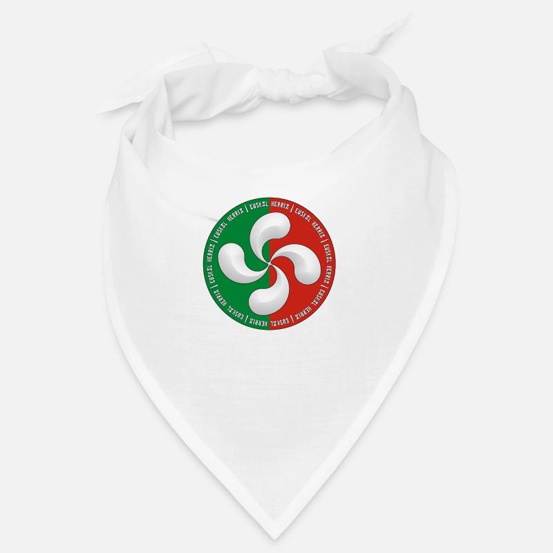 Croix Basque Lauburu - Bandana - blanc