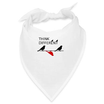 Think Different birds (black and red) - Bandana - Weiß - Vorne