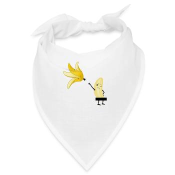Banane nackt lustig Striptease - Bandana - Weiß - Vorne