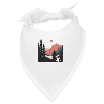 Die Geometrie des Sonnenaufgangs - Bandana - Weiß - Vorne