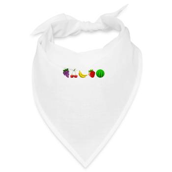 Früchte - Bandana - Weiß - Vorne