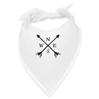 Kompass - Bandana - Weiß - Vorne