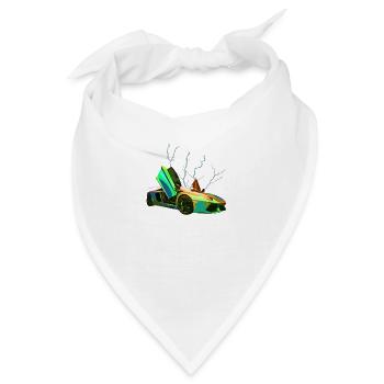 Lambo Aventador Sturmgrüner Troll - Bandana - Weiß - Vorne