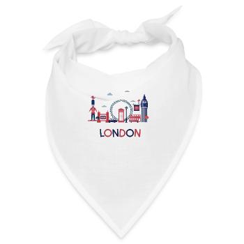 London City Big ben Design - Bandana - Weiß - Vorne