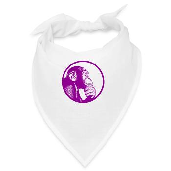 Denke nach Affe Schimpanse - Bandana - Weiß - Vorne