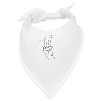 Peace - Bandana - Weiß - Vorne