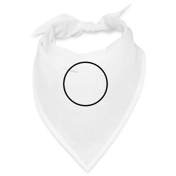 Form Symbol Quadratisch Oval Rund Fertigen Passt - Bandana - Weiß - Vorne