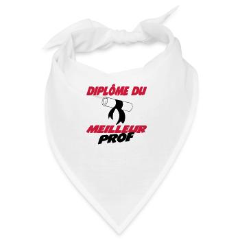 Diplôme du meilleur prof - Bandana - Weiß - Vorne