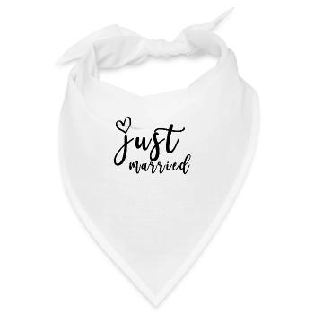 just married Geschenk - Bandana - Weiß - Vorne