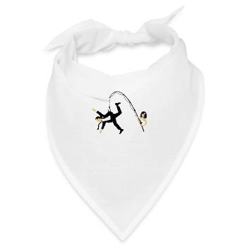 Ehemann Angeln (JGA Junggesellinnenabschied / PNG) - Bandana - Weiß - Vorne